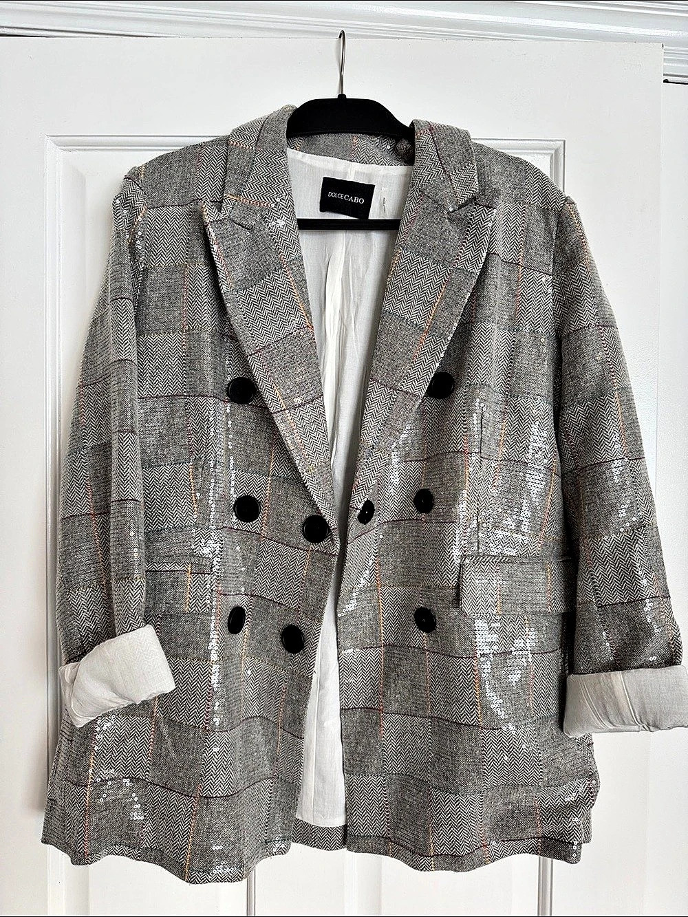 Dolce & Gabbana Women's Houndstooth Sequin Blazer